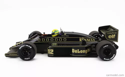 LOTUS  F1  98T RENAULT TURBO N 12 SEASON DIRTY VERSION 1986 AYRTON SENNA  BLACK GOLD
