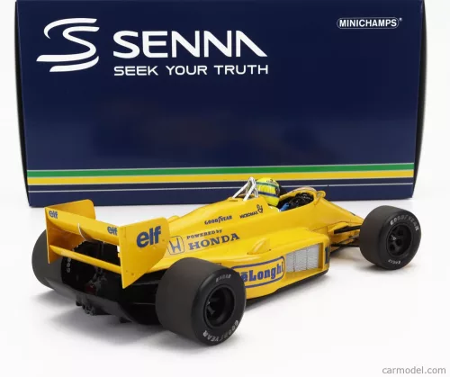 LOTUS  F1  HONDA 99T N 12 WINNER MONACO GP DIRTY VERSION 1987 AYRTON SENNA - FIRST VICTORY F1 MONACO GP  YELLOW