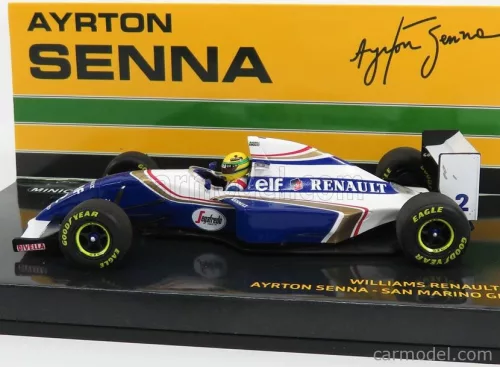 WILLIAMS  F1  RENAULT FW16 N 2 SAN MARINO ITALY GP 1994 AYRTON SENNA  WHITE BLUE