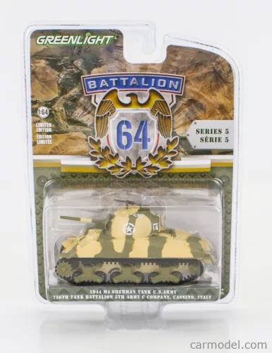 TANK  M4 SHERMAN USA ARMY 1944  MILITARY CAMOUFLAGE