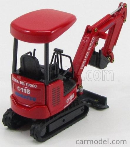 KOMATSU  PC18 - RUSPA CINGOLATA - CRANE FIRE ENGINE  RED BLACK
