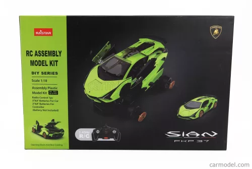 LAMBORGHINI  SIAN FKP 37 HYBRID 2020 - MODEL-KIT  LIGH GREEN MET - távirányítós autó