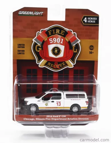 FORD USA  F-150 PICK-UP CLOSED CHICAGO FIRE ENGINE 2018  WHITE YELLOW