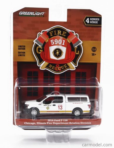 FORD USA  F-150 PICK-UP CLOSED CHICAGO FIRE ENGINE 2018  WHITE YELLOW