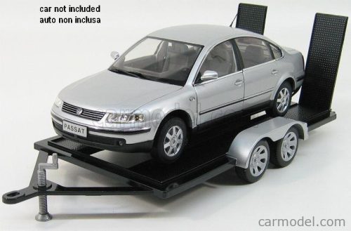 ACCESSORIES  CARRELLO TRASPORTO AUTO 2-ASSI - CAR TRANSPORTER TRAILER  BLACK SILVER