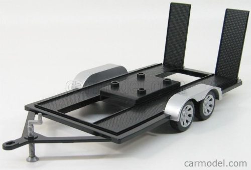ACCESSORIES  CARRELLO TRASPORTO AUTO 2-ASSI - CAR TRANSPORTER TRAILER  BLACK SILVER