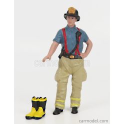 FIGURES  FIREFIGHTERS - GETTING READY  BLUE BEIGE