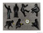 FIGURES  F1  SET 2 2022 - DIORAMA PIT-STOP SET 7 X MECCANICI - MECHANICS - WITH DECALS  BLACK GREEN