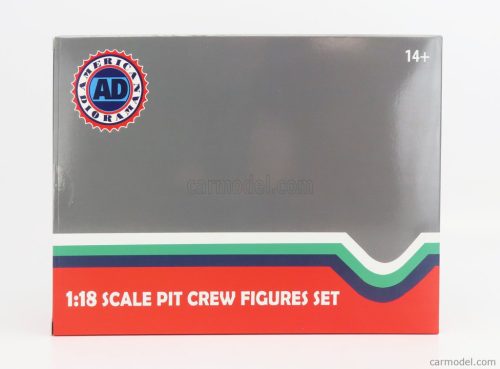 FIGURES  F1  SET 2 2022 - DIORAMA PIT-STOP SET 7 X MECCANICI - MECHANICS - WITH DECALS  MATT BLUE RED