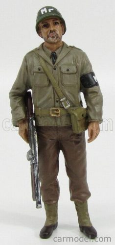 FIGURES  SOLDATO POLIZIOTTO MILITARE CON FUCILE - MILTARY POLICE SOLDIER III WITH RIFLE GUN  GREEN BROWN