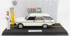 FIAT  131 PANORAMA SW 1981 - MOVIE - BIANCO ROSSO E VERDONE - WITH FURIO ZOCCANO FIGURE (CARLO VERDONE) AND SOS YELLOW COLUMN - CON VETRINA - WITH SHOWCASE  WHITE