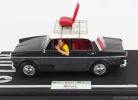 FIAT  1100D WITH  MIMMO FIGURE (CARLO VERDONE) 1981 BIANCO ROSSO E VERDONE MOVIE  GREY