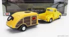 FORD USA  F-100 PICK-UP WITH TRAILER ROULOTTE 1955  YELLOW WOOD