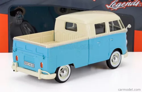 VOLKSWAGEN  T1 TYPE 2 DOUBLE CAB PICK-UP 1962  LIGTH BLUE WHITE