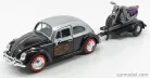VOLKSWAGEN  BEETLE MAGGIOLINO + TRAILER WITH MOTORCYCLE 1959  BLACK SILVER