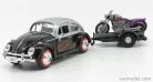 VOLKSWAGEN  BEETLE MAGGIOLINO + TRAILER WITH MOTORCYCLE 1959  BLACK SILVER