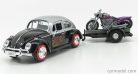 VOLKSWAGEN  BEETLE MAGGIOLINO + TRAILER WITH MOTORCYCLE 1959  BLACK SILVER