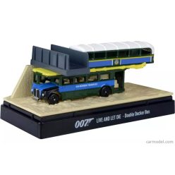   DECKER  DIORAMA - AUTOBUS WITH BRIDGE 1960 - 007 JAMES BOND - LIVE AND LET DIE - VIVI E LASCIA MORIRE  BLUE GREEN