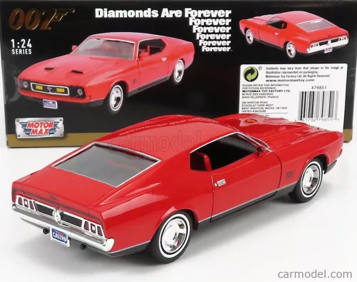 FORD USA  MUSTANG MACH-1 COUPE 1971 - 007 JAMES BOND - DIAMONDS ARE FOREVER - UNA CASCATA DI DIAMANTI  RED