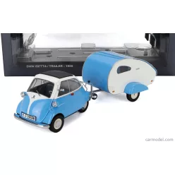 BMW  ISETTA WITH TRAILER ROULOTTE 1960  BLUE WHITE