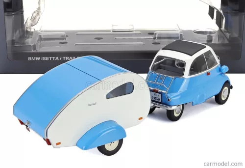 BMW  ISETTA WITH TRAILER ROULOTTE 1960  BLUE WHITE