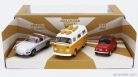 PORSCHE  SET 3X JET-CAR 911 TARGA SPIDER 1969 - FIAT 500 1965 - VOLKSWAGEN T2b CAMPER VAN 1962  VARIOUS