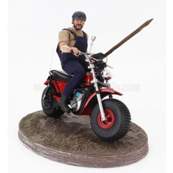   MOTOZODIACO  TUAREG 1972 WITH BUD SPENCER ACTION FIGURE - FROM MOVIE - ALTRIMENTI CI ARRABBIAMO - TV SERIES -  - MOTORCYCLE  RED
