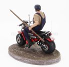 MOTOZODIACO  TUAREG 1972 WITH BUD SPENCER ACTION FIGURE - FROM MOVIE - ALTRIMENTI CI ARRABBIAMO - TV SERIES -  - MOTORCYCLE  RED