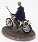 OSSA  250 AE73 ENDURO 1973 WITH TERENCE HILL SMALL ACTION FIGURE - FROM MOVIE - ALTRIMENTI CI ARRABBIAMO - TV SERIES - MOTORCYCLE  WHITE