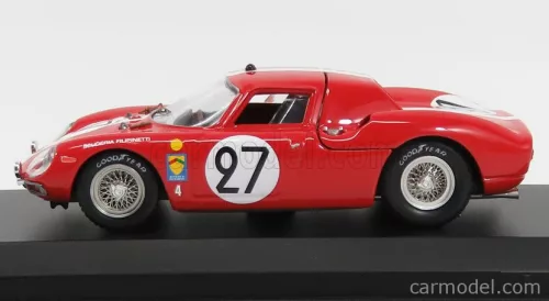 FERRARI  250LM 3.3L V12 ch.s n6119 TEAM SCUDERIA FILIPINETTI N 27 6th LE MANS 1965 DIETER SPOERRY - ARMAND BOLLER  RED WHITE