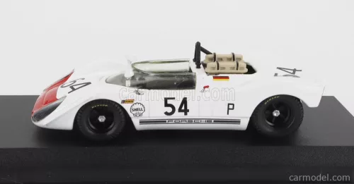 PORSCHE  908/02 SPIDER N 54 6h BRANDS HATCH 1969 G.MITTER - U.SCHUTZ  WHITE RED