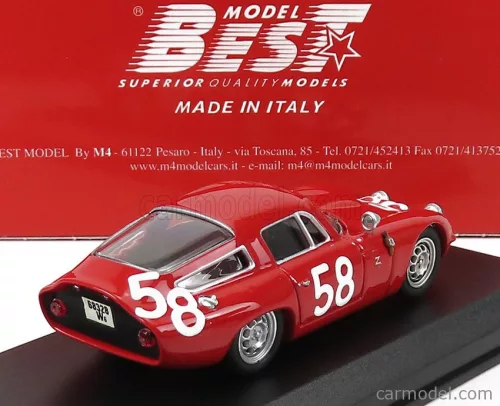 ALFA ROMEO  TZ1 N 58 TARGA FLORIO 1964 BUSSINELLO - TODARO  RED
