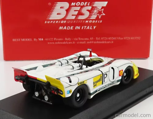 PORSCHE  908/02K FLUNDER N 1 1000km NURBURGRING 1970 G.LARROUSSE - H.MARKO  WHITE RED YELLOW