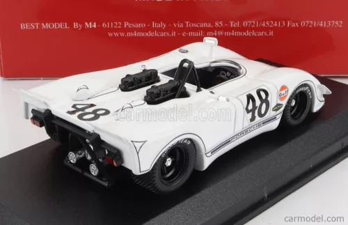 PORSCHE  908/02 FLUNDER SPIDER N 48 2nd 12h SEBRING 1970 STEVE McQUEEN - P.REVSON  WHITE