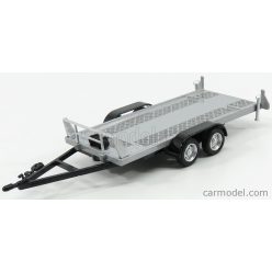   ACCESSORIES  CARRELLO TRASPORTO AUTO 2-ASSI - CAR TRANSPORTER TRAILER  SILVER BLACK