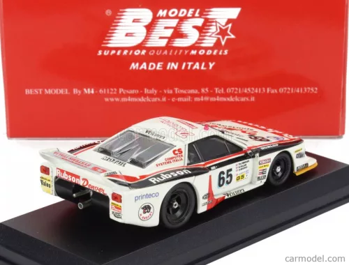 LANCIA  BETA MONTECARLO TURBO TEAM SIVAMA DI GALLIATE N 65 24h LE MANS 1982 GIANNI GIUDICI - THIERRY PERRIER - BERNARD SALAM  WHITE RED