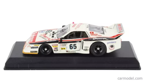 LANCIA  BETA MONTECARLO TURBO TEAM SIVAMA DI GALLIATE N 65 24h LE MANS 1982 GIANNI GIUDICI - THIERRY PERRIER - BERNARD SALAM  WHITE RED