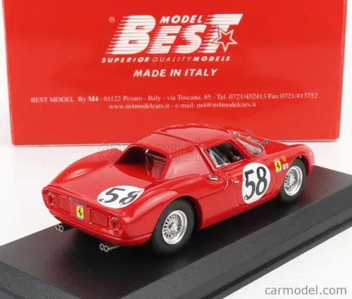 FERRARI  250LM 3.3L V12 TEAM N.A.R.T. N 58 24h LE MANS 1964 J.RINDT - D.PIPER  RED