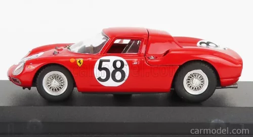FERRARI  250LM 3.3L V12 TEAM N.A.R.T. N 58 24h LE MANS 1964 J.RINDT - D.PIPER  RED
