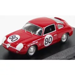   FIAT  ABARTH 1000 COUPE ZAGATO N 80 WINNER SEBRING 1961 GLERTZ - LIESS  RED