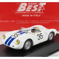   PORSCHE  550 RS SPIDER N 35 24h LE MANS 1957 HUGUS - G.DE BEAUFORT  WHITE BLUE