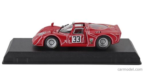 ALFA ROMEO  T33.2 V8 TEAM AUSCA RACING INC. N 33 6h WATKINS GLEN 1968 HORST KWECH - JOHN MARTINO  RED WHITE