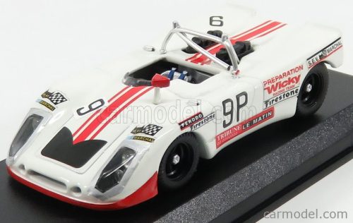 PORSCHE  908/02 FLUNDER N 9 P 10th 1000km NURBURGRING 1971 WICKY - CABRAL  WHITE