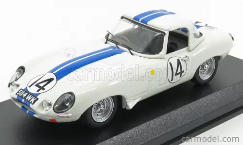 JAGUAR  E-TYPE N 14 24h LE MANS 1963 HANSGEN - PABST  WHITE BLUE