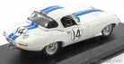 JAGUAR  E-TYPE N 14 24h LE MANS 1963 HANSGEN - PABST  WHITE BLUE