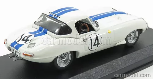 JAGUAR  E-TYPE N 14 24h LE MANS 1963 HANSGEN - PABST  WHITE BLUE