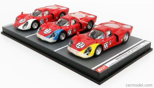 ALFA ROMEO  SET 3X 33.2 N 20 5th 24h DAYTONA 1968 SCHUTZ - VACCARELLA - N 23 6th ANDRETTI - BIANCHI  - N 22 7th CASONI - BISCALDI - ZECCOLI