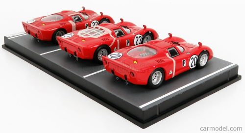 ALFA ROMEO  SET 3X 33.2 N 20 5th 24h DAYTONA 1968 SCHUTZ - VACCARELLA - N 23 6th ANDRETTI - BIANCHI  - N 22 7th CASONI - BISCALDI - ZECCOLI