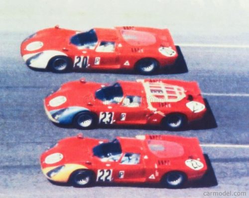 ALFA ROMEO  SET 3X 33.2 N 20 5th 24h DAYTONA 1968 SCHUTZ - VACCARELLA - N 23 6th ANDRETTI - BIANCHI  - N 22 7th CASONI - BISCALDI - ZECCOLI