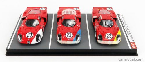 ALFA ROMEO  SET 3X 33.2 N 20 5th 24h DAYTONA 1968 SCHUTZ - VACCARELLA - N 23 6th ANDRETTI - BIANCHI  - N 22 7th CASONI - BISCALDI - ZECCOLI